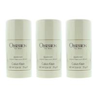Calvin Klein Obsession For Men Deodorant Stick 75g x 3