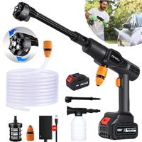 Portable Car High Pressure Washer Jet Cordless Cleaner Gun Water Wash + 1Battery