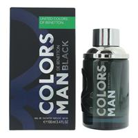 Benetton Colors Man Black Eau de Toilette 100ml Spray for Him