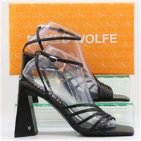 NAKED WOLFE VICTORY 110mm WOMENS LEATHER SANDALS UK 7 EU 40 BLACK RRP £220 TG