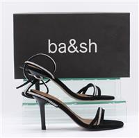 BA&SH CERENA CRYSTAL SUEDE WOMENS SANDALS UK 3 EU 36 BLACK RRP £285 AD