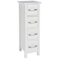 Home 4 Drawer Bathroom Drawer Unit - White