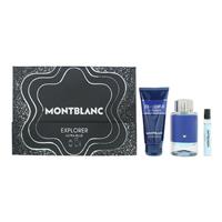 Montblanc Explorer Ultra Blue EDP 100ml + 7.5ml + Shower Gel 100ml Gift Set Him