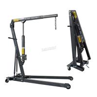 SwitZer Engine Crane 1 Ton Tonne Stand Hoist lift Jack Hydraulic Folding Grey