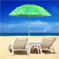 Patio Garden Beach Hawaiian Parasol Sunshade Sun Umbrella Tilting Greenbay Green