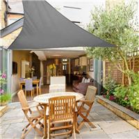 3m Sun Shade Sail Garden Canopy Awning 98% UV Block Triangle Anthracite New