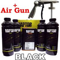 UPOL RAPTOR BED LINER TOUGH COATING U-POL 3.8L BLACK KIT INCLUDES HARDENER + GUN