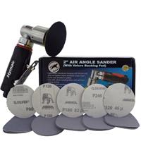Professional 75mm (3) Mini DA Air Sander 25 Mix Sanding Discs Car Body