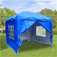 2.5x2.5m Garden Pop Up Gazebo Outdoor Marquee Tent with 4 Leg Weights Blue