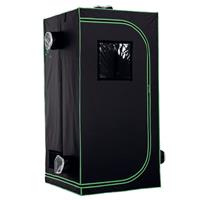 Outsunny Mylar Hydroponic Grow Tent w/ Floor Tray for Indoor Plant 80x80x160cm