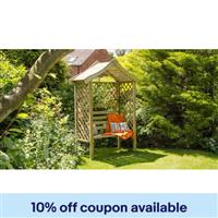 Wooden Garden Arbour Seat with Side Trellis Pressure Treated Free Delivery