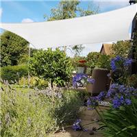 3.6M Sun Shade Sail Outdoor Garden Patio Awning Cover UV Block Square HDPE White