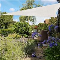 HDPE 4m Sun Shade Sail Garden Canopy Awning Screen 90% UV Block Triangle White