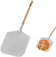 13" Pizza Oven Peel Paddle with Extra Long Wooden Handle for Wood Fired Ovens