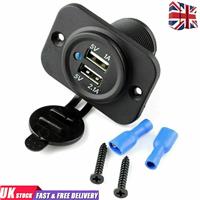 Car Cigarette Lighter 12V Socket Dual USB Power Adapter Charger Plug Splitter UK