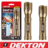Dekton Pro Light Gold XP COB LED Torch 400 Lumens 350M Rechargeable Batteries