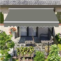 3x2.5m Half Cassette Manual Awning Garden Canopy UV Shade Retractable Shelter