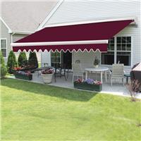 Retractable Awning Half Cassette Electric Sun Shade Shelter 4.5x3M Wine Red
