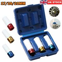 Alloy Wheel Nut Socket Thin Wall Deep Impact Socket Set 1/2"drive 17mm 19mm 21mm