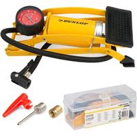 Dunlop Single Barrel Foot Air Pump Car Bike Bicycle Manometer Inflatables Balls