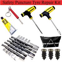 Emergency Car Van Motorcycle Tubeless Tyre Tire Puncture Repair Kit Tool Strips