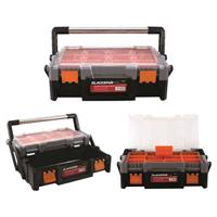 2 Tier 18'' Cantilever Tool Storage Box Organiser Carry Case Trays Screws Nails