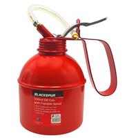 500ml Oil Can With Flexible Spout Pump Thumb-Operated Lever Steel Dispenser