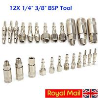 12x Air Line Hose Fittings Compressor Connector Quick Release 1/4" 3/8" BSP Tool