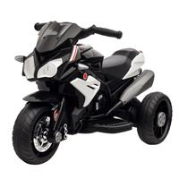 HOMCOM Kids Electric Motorcycle with 3 Wheels, Headlight, Music, Horn, Black
