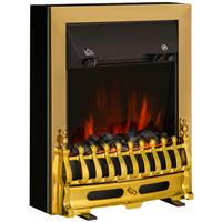 HOMCOM Electric Fireplace 1 & 2KW LED Fire Flame Living Room Silver RRP £225.99