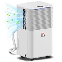 HOMCOM 12L/Day Portable Quiet Dehumidifier for Home, Electric Air De-Humidifier
