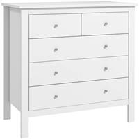 HOMCOM Modern Chest Of Drawers, 5 Drawer Unit Storage Chest for Bedroom