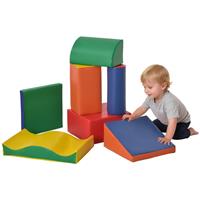 HOMCOM 7 Pcs Kids Soft Foam Puzzle Play Blocks Set Learning Toddler Activity