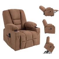 HOMCOM Riser and Recliner Chair w/ Remote, Lift Chair for Elderly, Brown