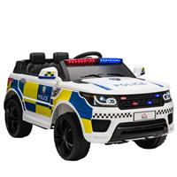 HOMCOM 12V Electric Car for Kids Police Car w/ Remote Siren 3-6 Years