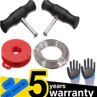 UK WINDSCREEN GLASS CUTTING OUT REMOVAL WIRE & HANDLES CHEESE WIRE TOOL KIT