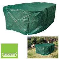 DRAPER LARGE OVAL GARDEN PATIO SET COVER OUTDOOR TABLE CHAIR FURNITURE PROTECTOR