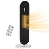 HOMCOM Ceramic Space Heater Tower Heater W/ 45 Oscillation, White
