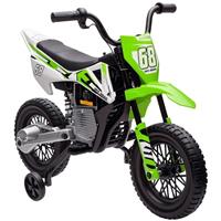 AIYAPLAY 12V Ride On Motorbike with Removable Training Wheels, Green