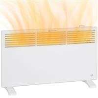 HOMCOM 1500W Panel Heater, Low Energy Electric Heater for Home, White