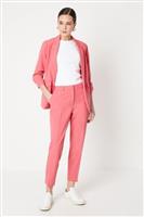 Dorothy Perkins Womens Cropped Trousers Pink Breathable Woven Regular Fit