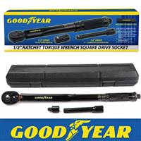 Ratcheting Torque Wrench 1/2" Socket Set Square Drive Car Wheel Wrench Reducer