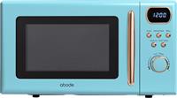 Abode AMD2004GRG Digital Microwave Oven Retro Style 700w 20L Blue & Rose Gold
