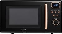 Abode AMD2004BRG Solo Digital Microwave Oven Retro 700w 20L Black & Rose Gold
