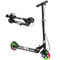 AIYAPLAY Scooter for Kids, Folding Kick Scooter w/ Adjustable Handle, Black