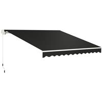 Outsunny 2.95 x 2.5m Canopy Sun Shade Shelter with Crank Handle, Black