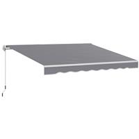 Outsunny Garden Sun Shade Canopy Retractable Awning, 2.5 x 2m, Dark Grey