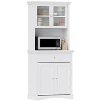 HOMCOM Kitchen Cupboard Storage Cabinet with Drawer, Doors and Shelves, White