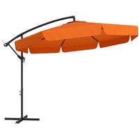 Outsunny 2.7m Garden Cantilever Banana Parasol Sun Shade w/ Crank, Orange