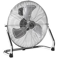 HOMCOM Electric Portable Table Fan with Powerful Airflow, Silver Tone